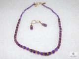 Stauer Amethyst Necklace and Earrings