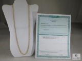 14k Yellow Gold Turkish Rope Chain - 30 Inches in Length