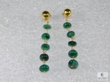 14K Gold And Emerald Earrings