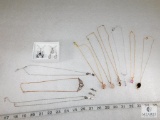 Fashion Jewelry Lot Of Small Necklaces And Earrings.