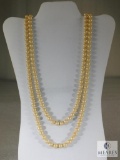 Vintage Long Strand of Faux Pearls - Approximately 53