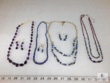 Stone And Crystal Bead Necklaces And Earrings
