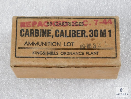 50 Rounds Kings Mills Repacked 7-44 .30 Cal Carbine Ammo