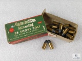 19 Rounds Remington .38 Short Colt Ammo in Vintage Box