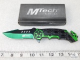 MTech USA Tactical Folder Knife with Seat Belt Cutter, Glass Breaker & Belt Clip