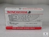 200 Round Winchester 9mm Luger 115 Grain FMJ Ammo