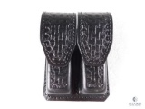 New Leather Double Stack Dual Magazine Holster