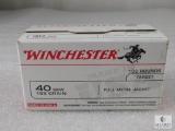 100 Rounds Winchester .40 S&W 165 Grain FMJ Ammo
