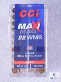 50 Rounds CCI Maxi Mag .22 WMR 40 Grain 1875 FPS Ammo