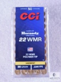 50 Rounds CCI Hornady V-Max Polymer Tip .22 WMR 30 Grain 2200 FPS Ammo