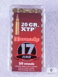 50 Rounds Hornady .17 HMR 20 Grain XTP Ammo