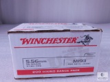 200 Rounds Winchester 5.56mm 55 Grain FMJ Target Ammo M193