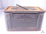 Vintage Metal Ammo Can (does show some rust)