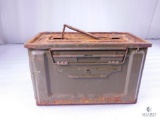 Vintage Metal Ammo Can (does show some rust)