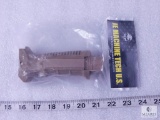 New JE Machine Tech Ambidextrous Vertical Foregrip w/ Storage - Tan fits Picatinny or Weaver