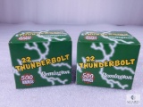 1000 Rounds Remington Thunderbolt .22 long Rifle Ammo. 40 Grain (Two 500 Round Boxes)