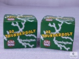 1000 Rounds Remington Thunderbolt .22 Long Rifle Ammo. 40 Grain (Two 500 Round Boxes)