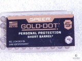 50 Rounds Speer Gold Dot .22 Magnum Ammo. Self Defense