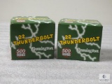 1000 Rounds Remington Thunderbolt .22 Long Rifle Ammo. 40 Grain (Two 500 Round Boxes)