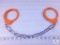 Lot of Orange Handcuffs with Extended Length Chain and Key
