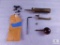 Lot of Assorted .50 Cal Muzzleloader Parts & Accessories includes Brass Powder Flask