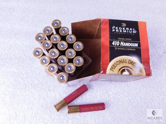 20 Shotshells Federal Premium Ammunition Personal Defense 410 Handgun 410 2 1/2" Buckshot 4 Pellets