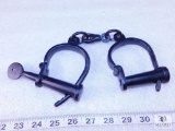 Lot of Vintage 19th Century Manacles (possible reproduction)