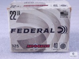 325 Rounds Federal 22LR AutoMatch 40 Grain Target