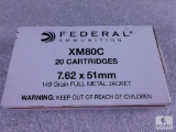 40 Rounds Federal 7.62x51 (.308 WIN) 149 Grain FMJ Ammo