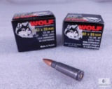 60 Rounds Wolf 7.62x39mm 122 Grain HP Steel Case Non-Corrosive Ammo