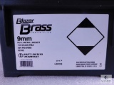 200 Rounds Blazer Brass 9mm Luger 115 Grain FMJ Ammo in Storage Ammo Can