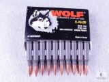 20 Rounds Wolf Performance Ammunition 5.45x39 60 Grain FMJ Steel Case Non-Corrosive Berdan Primed