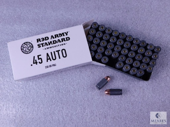 50 Rounds Red Army .45 ACP Ammo. 230 Grain FMJ