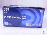 800 Rounds Federal Range Pack .22 Long Rifle Ammo. 40 Grain