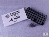 50 Rounds Red Army .45 ACP Ammo. 230 Grain FMJ