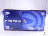 800 Rounds Federal Range Pack .22 Long Rifle Ammo. 40 Grain
