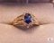 18KW 1.06CT Oval Sapphire 0.40 CTW Diamond Ring