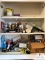 Craft Room Cabinet Lot - Assorted Supplies, Bulbs, Paints and more