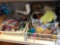 Craft Lot Cabinet Lot - Assorted Markers, Crayons, Paints and Brushes