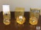 Lot of Three Pure Alaskan Gold El Dorado Gold Flakes in Glass Bulbs