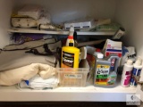 Laundry Room Cabinet Lot - Assorted Supplies