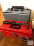 Lot of Two Tool Boxes with Assorted Tools and Fasteners