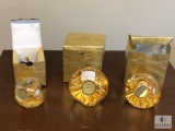 Lot of Three Pure Alaskan Gold El Dorado Gold Flakes in Glass Bulbs