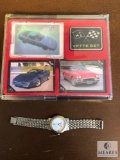 Chevrolet Mens Watch and Vette Set Playing Cards