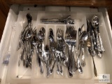 Kitchen Drawer Lot - Assorted Wallace and Rebacraft Stainless Flatware
