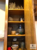 Kitchen Cabinet Lot - Assorted Fire King Vintage Glass, Pyrex Measuring Cups, and more