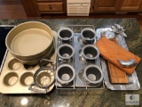 Lot Williams Sonoma Baking Tins, Wood Trays, Muffin Trays and more