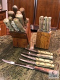 Chicago Cutlery Knife Block Sets - Prep and Steak Knife with Additional Knives