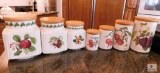 Seven-Piece Lot Pomona Portmeirion England Canister Set