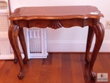 Wood Carved Soft or Entry Table with Single Drawer